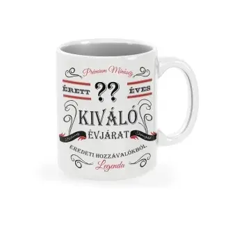 Bögre - Kiváló évjárat - egyedi évszám