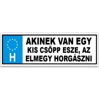 Rendszámtábla - horgász