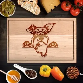 Schnauzer vágódeszka - kicsi