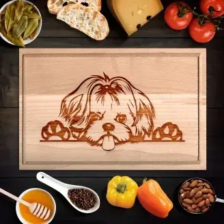 Shih-tzu vágódeszka - kicsi