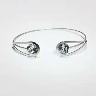 Swanis állítható kisköves karkötő - víztiszta