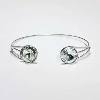 Swanis állítható köves karkötő - víztiszta