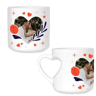 Bögre szív - Szív egyedi fotóval