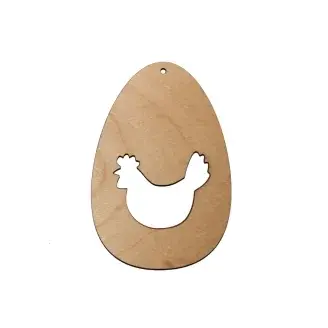 Fa húsvéti dísz - tyúk 