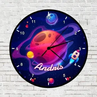 Űrhajósoknak falióra - egyedi névvel