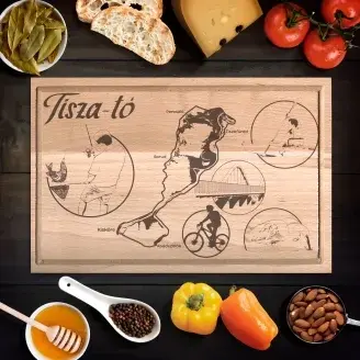 Tisza-tó vágódeszka - kicsi