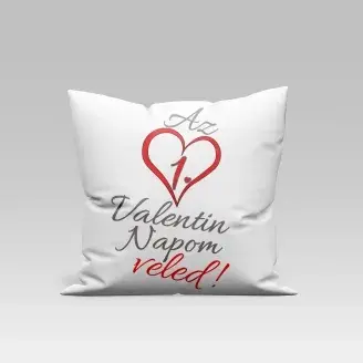 Párna - Valentin napom veled - egyedi számmal