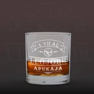 A világ legjobb apukája whisky pohár