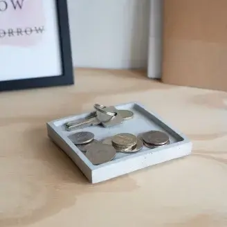 Kulcs és aprópénztartó - "Báti" - szürke