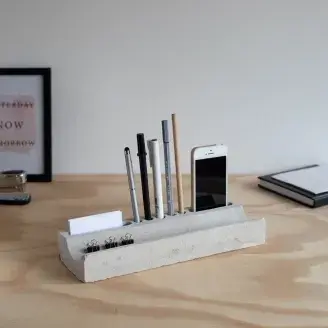 Óriás irattartó, telefontartóval - "Bureau" - szürke