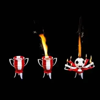 Zenélő focilabda torta dísz 