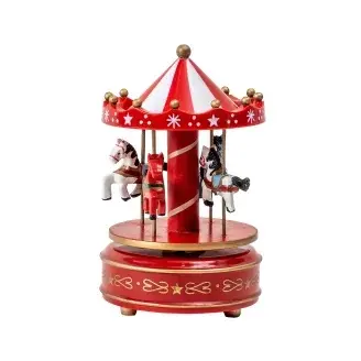 Zenélő körhinta - piros - 18cm