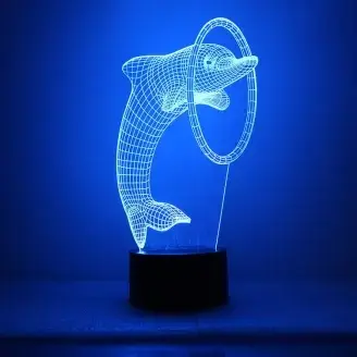 3D LED lámpa - Delfin 