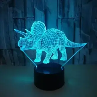 3D LED lámpa - Triceratops