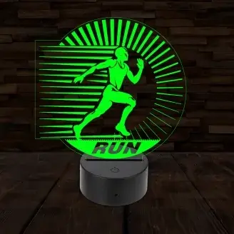 3D LED lámpa - Futó férfi