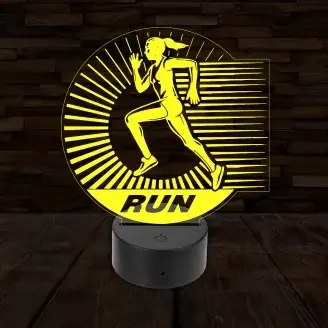 3D LED lámpa - Futó nő