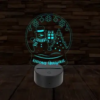 3D LED lámpa - Hóember