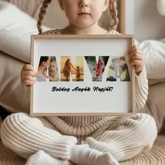 Fotó kollázs - Anya- egyedi szöveggel 