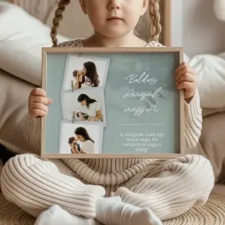 Fotó kollázs - Anyák napjára - egyedi szöveggel