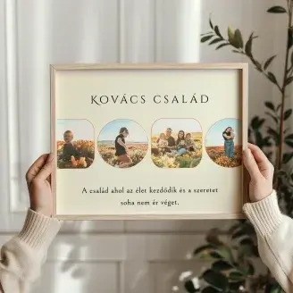 Fotó kollázs - Egyedi családnév
