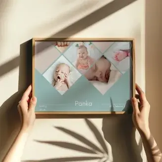 Fotó kollázs - Gyermek születése