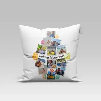 Párna - Boldog Nyuszkót - tojás kollázs