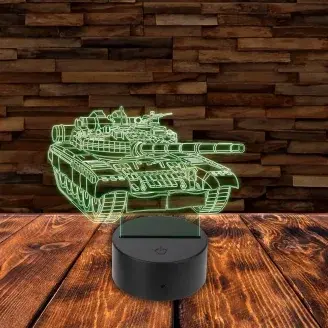 3D LED lámpa - Tank
