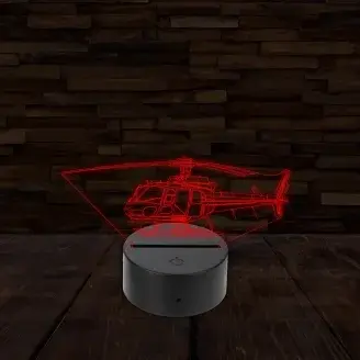 3D LED lámpa - Helikopter