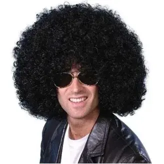 Afro fekete party paróka