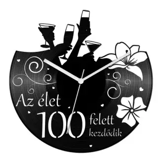 Női szülinapi bakelit óra - 100 felett