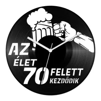 Férfi szülinapi bakelit óra - 70 felett
