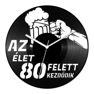 Férfi szülinapi bakelit óra - 80 felett