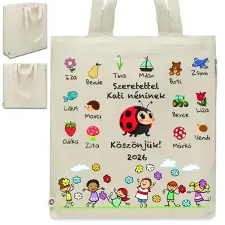Táska óvónéninek ballagásra névvel és jellel 2