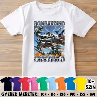 Bombardino Crocodilo brainrot gyerek póló