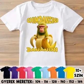 Chimpanzini Bananini brainrot gyerek póló