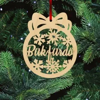 Fa karácsonyfadísz - Bükkfürdő