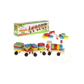 Fa 3d vonat puzzle