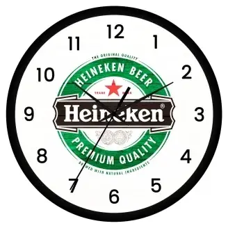 Heineken logós falióra