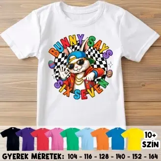 Menő húsvéti nyúl six seven gyerek póló
