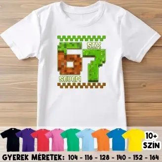 Minecraft six seven 67 gyerek póló