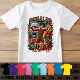 Ronaldo - Portugália focista gyerek póló