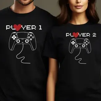 Valentin napi gamer páros póló
